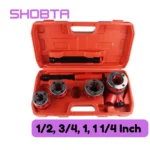 Professional 4-Piece Pipe Threader Kit  1/2", 3/4", 1", and 1-1/4" Set