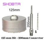 125mm SDS-Plus Wall Hole Saw Kit With 200mm Shank