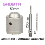 50mm SDS-Plus Wall Hole Saw Kit With 200mm Shank