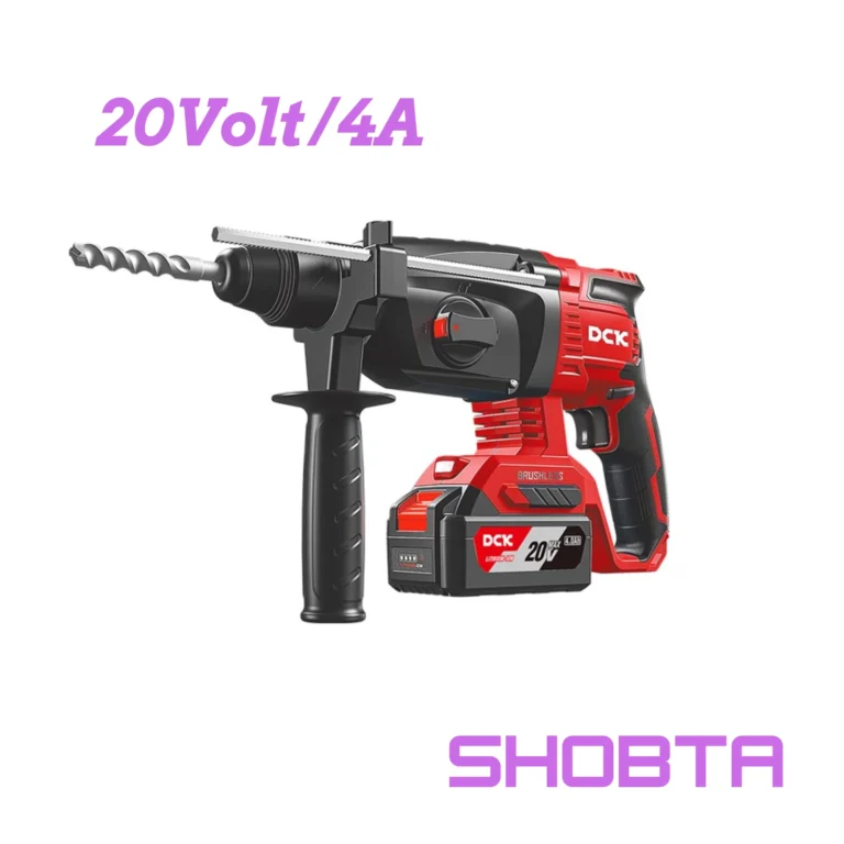 DCK KDZC04-24 cordless brushless rotary hammer drill with battery and side handle