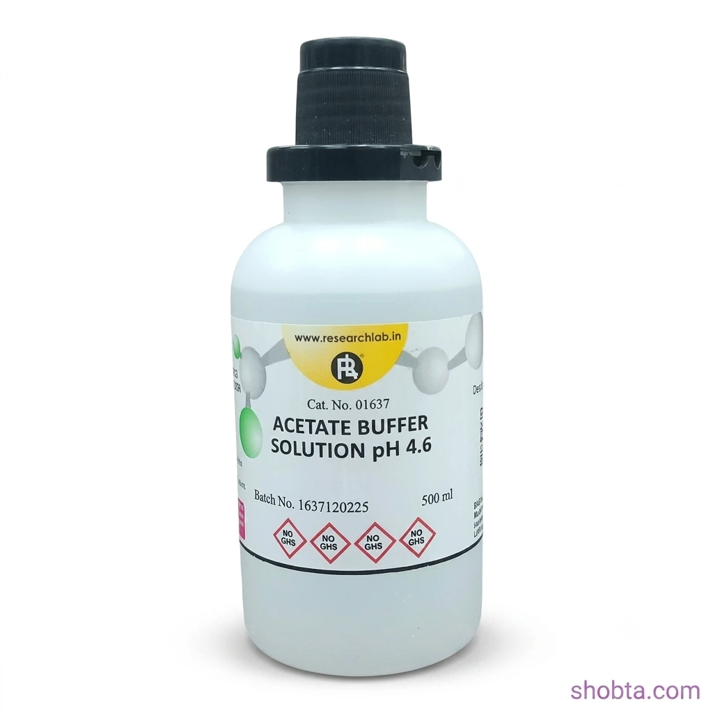 Acetate Buffer Solution pH 4.6 500mL – Research Lab India Acetate Buffer Solution pH 4.6 500mL Research Lab India laboratory reagent bottle
