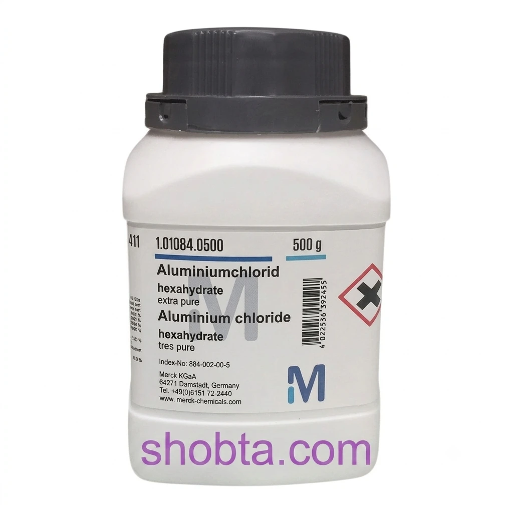 Aluminium Chloride Hexahydrate 500g Merck Laboratory Grade Sealed 500g Merck Aluminium Chloride Hexahydrate laboratory chemical packaging