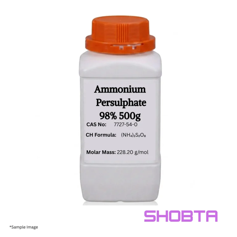Ammonium Persulphate 98% 500g Research Lab chemical bottle front view