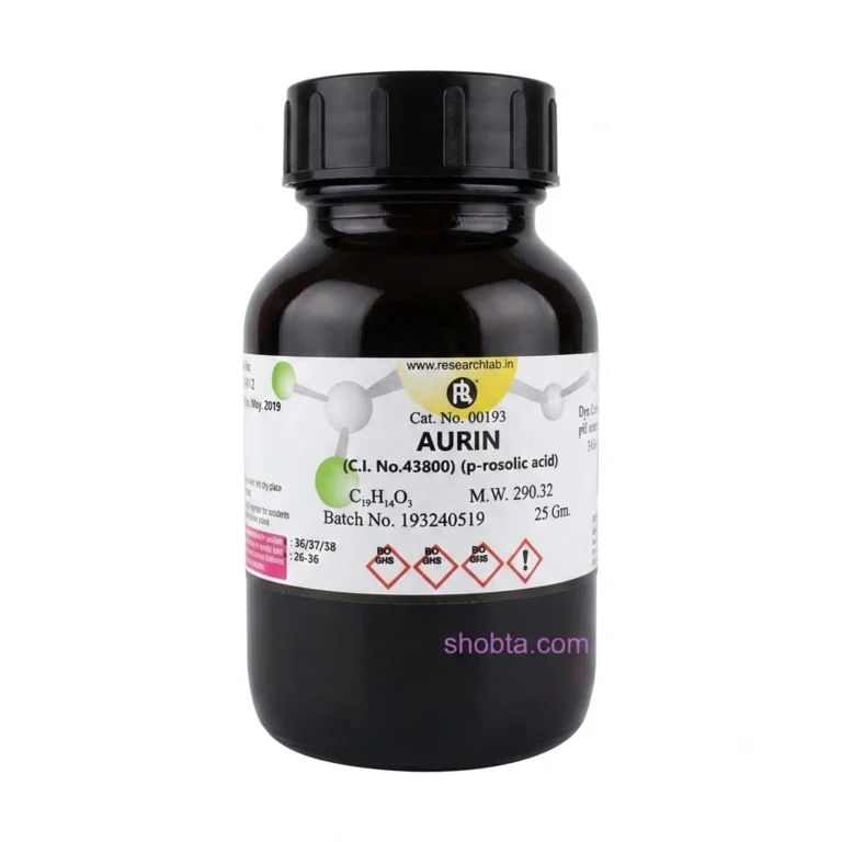 AURIN p-Rosolic Acid 25g laboratory reagent bottle from Research Lab India