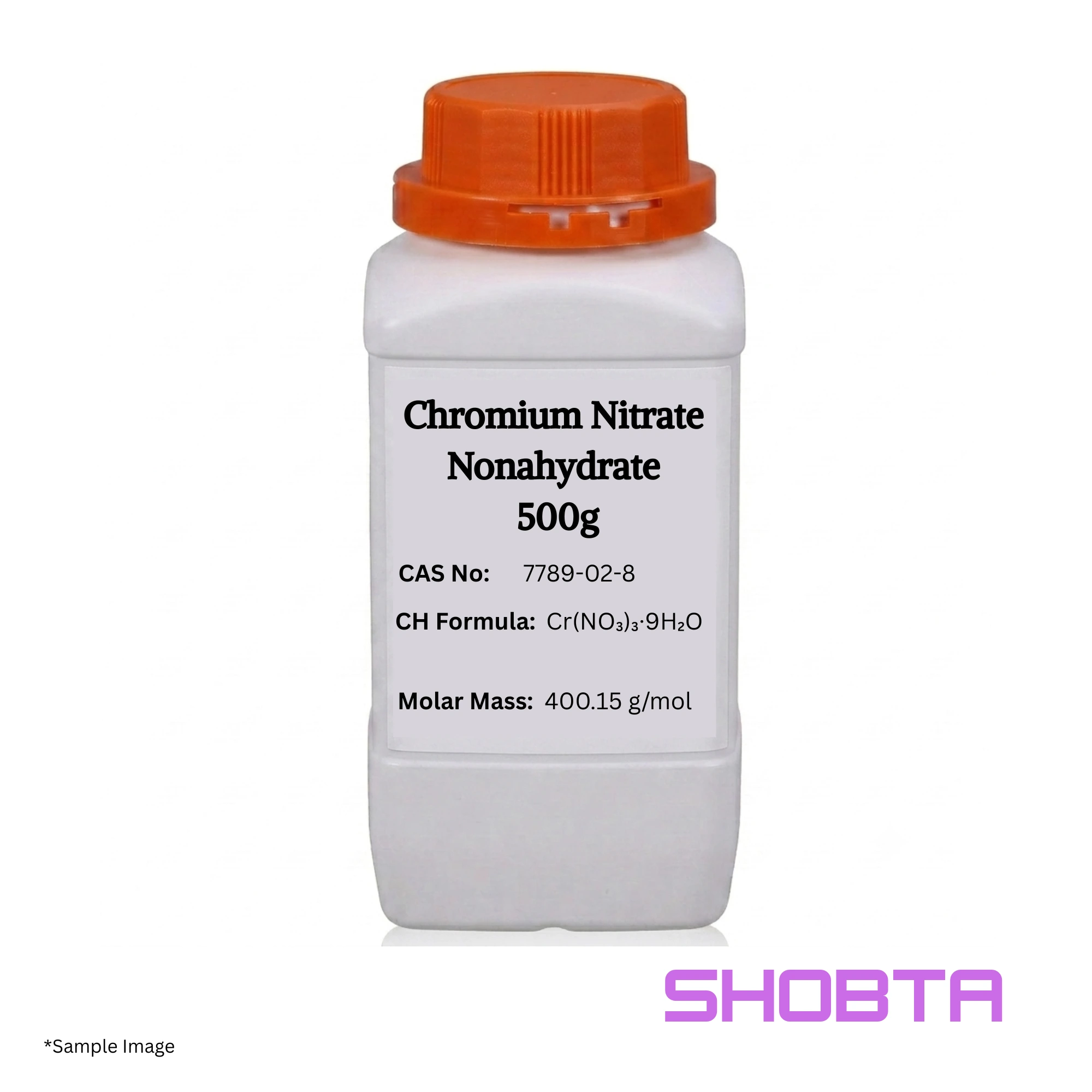 Sealed container of Chromium Nitrate Nonahydrate Cr(NO3)3·9H2O 500g