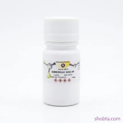 Sealed 1gm Gibberellic Acid GA3 laboratory chemical bottle with product label