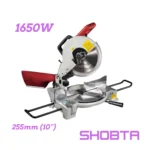 DCK KJX255 10 inch electric miter saw with 255mm blade on white background