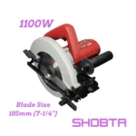 Side view of DCK KMY02-185 circular saw with 185mm cutting blade