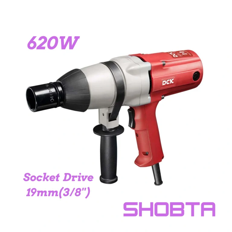 Front view of DCK KPB22C heavy-duty electric impact wrench for industrial fastening.