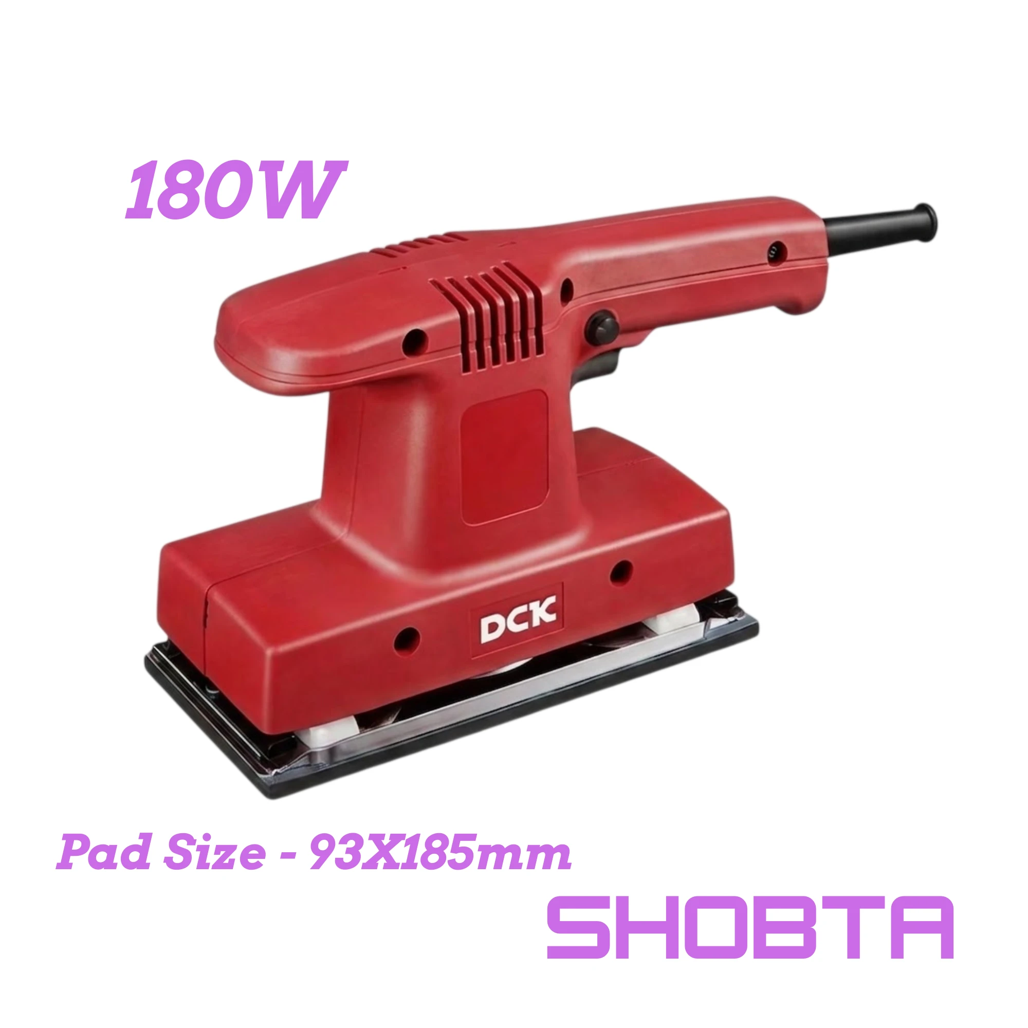 DCK KSB185 180W electric orbital sander with 93x185mm sanding pad