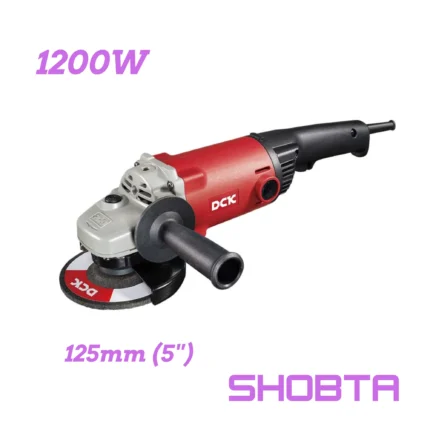 DCK KSM02-125B 1200W 125mm angle grinder with side handle attached
