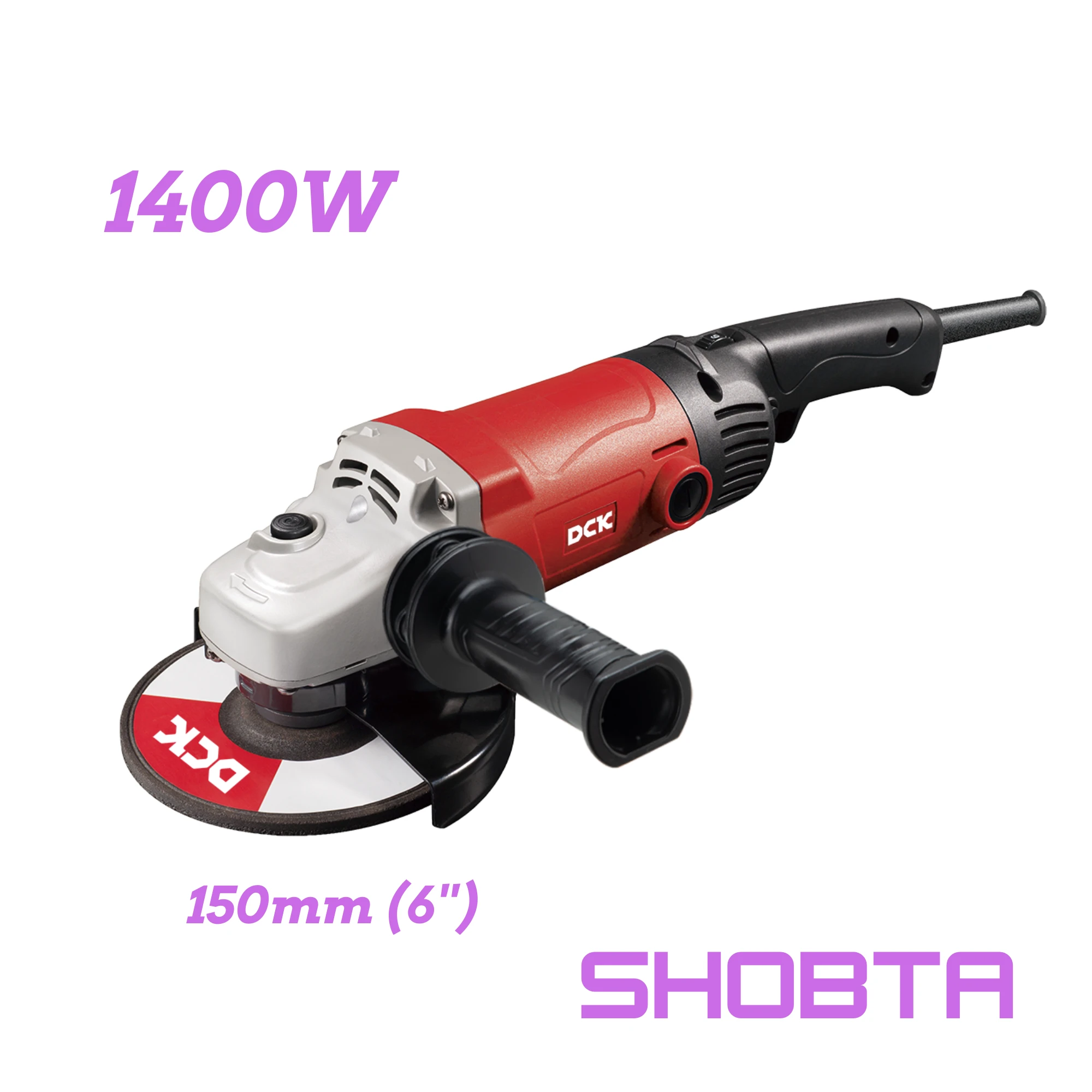 DCK KSM03-150 1400W 6 inch angle grinder with side handle and wheel guard