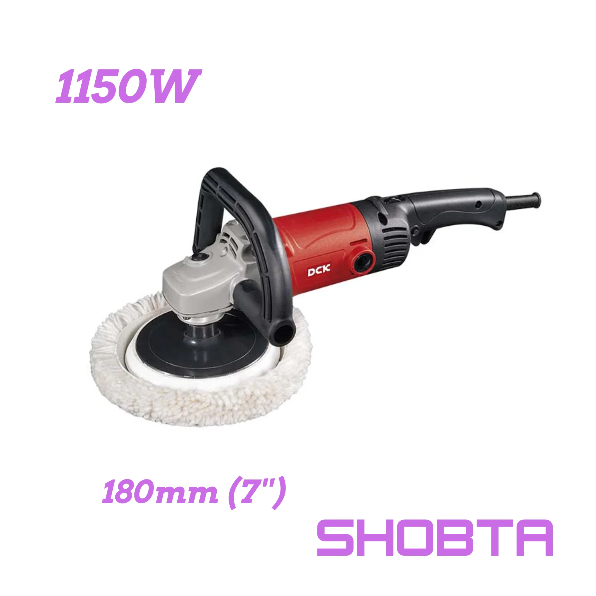 DCK KSP04-180B 1150W 7 inch electric polisher front view
