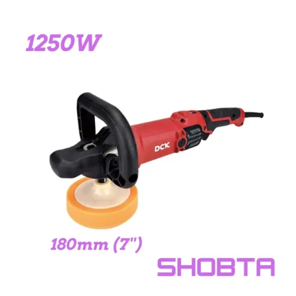 Front angle view of DCK KSP05-180 1250W 7-inch car polisher