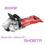 Front view of DCK KZR125 3000W wall groove cutter with diamond blades