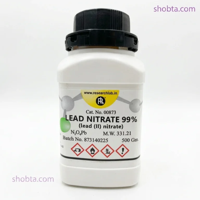 Lead Nitrate Pb(NO₃)₂ laboratory chemical 500g container from India