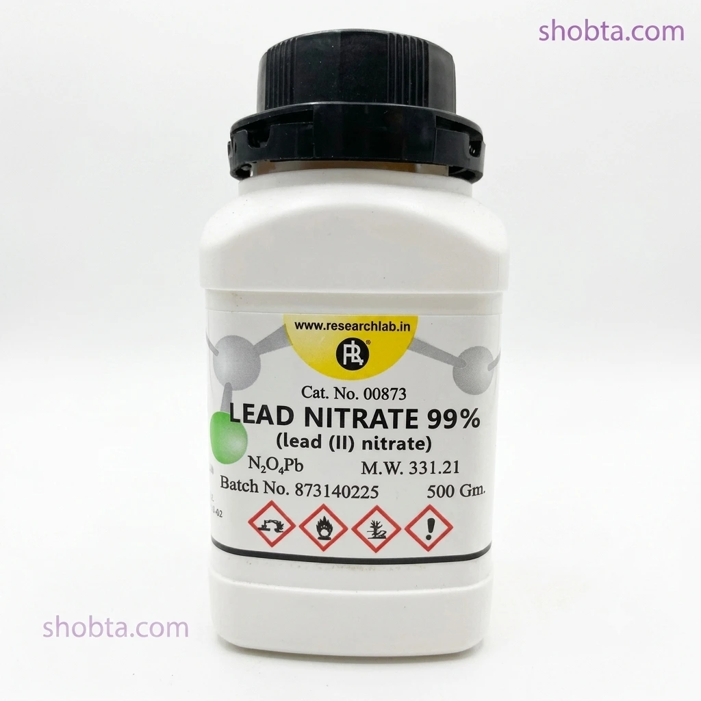 Lead Nitrate Pb(NO₃)₂ laboratory chemical 500g container from India