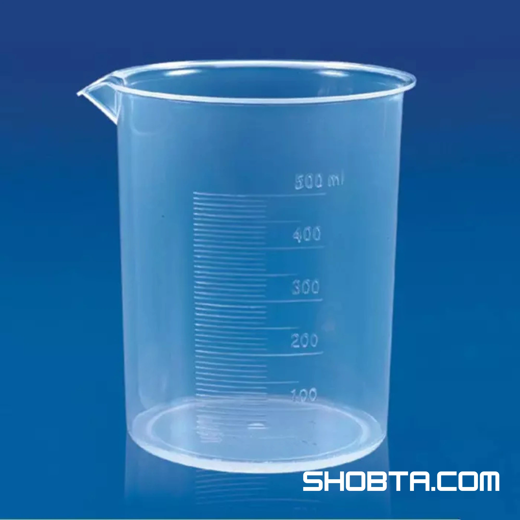 Polylab polypropylene laboratory plastic beaker with molded graduations