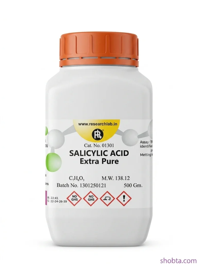 Salicylic Acid 500g Extra Pure Research Lab India laboratory chemical container