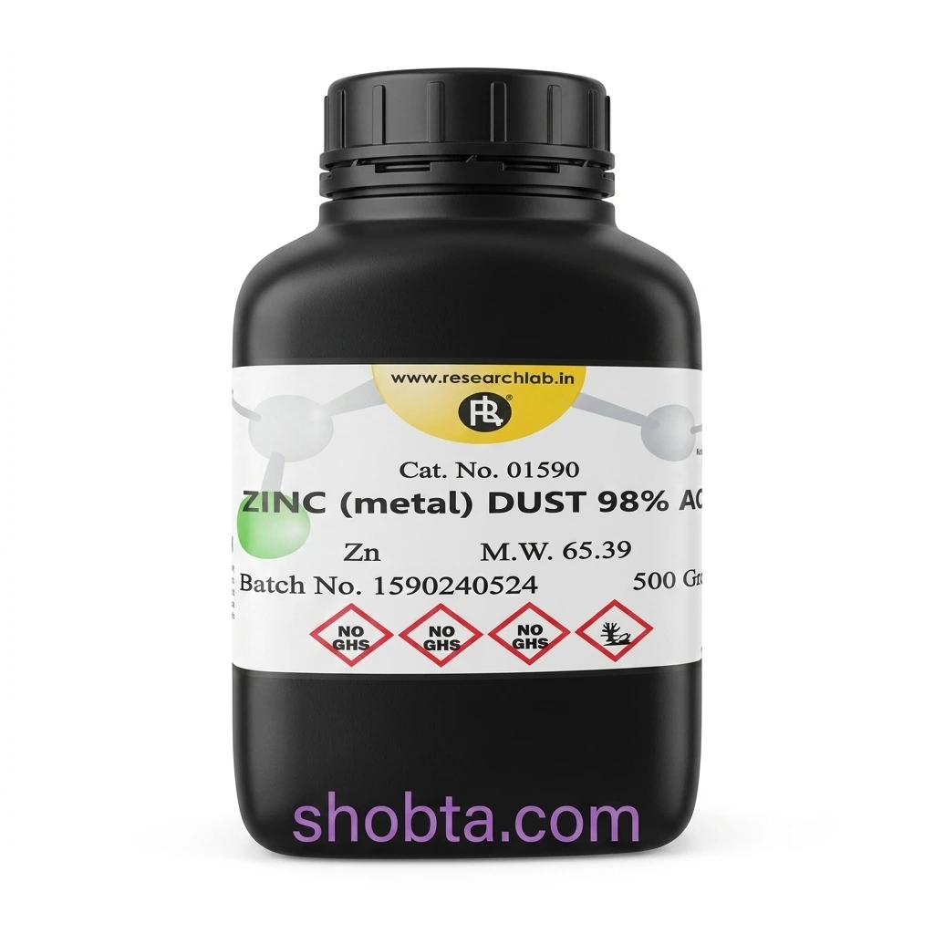 Research Lab Zinc Metal Dust Powder 500g reagent grade zinc powder bottle