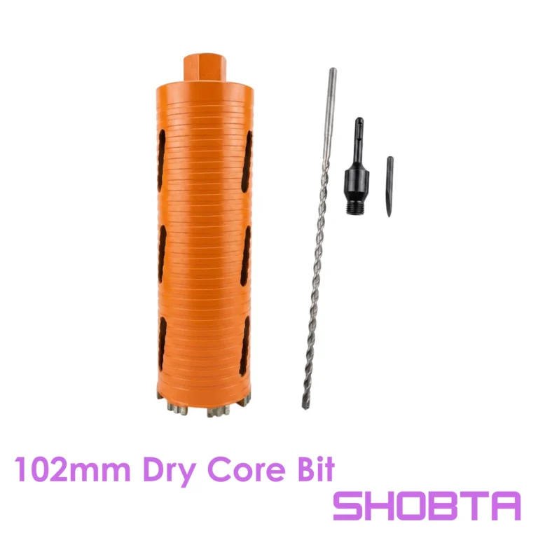 370mm dry diamond core drill bit for concrete and masonry drilling with SDS Plus adapter.