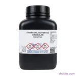 Loba Chemie Charcoal Activated Granular Extra Pure 500g laboratory chemical container