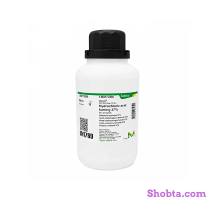 Merck Hydrochloric Acid 37 percent 500mL analytical grade reagent container