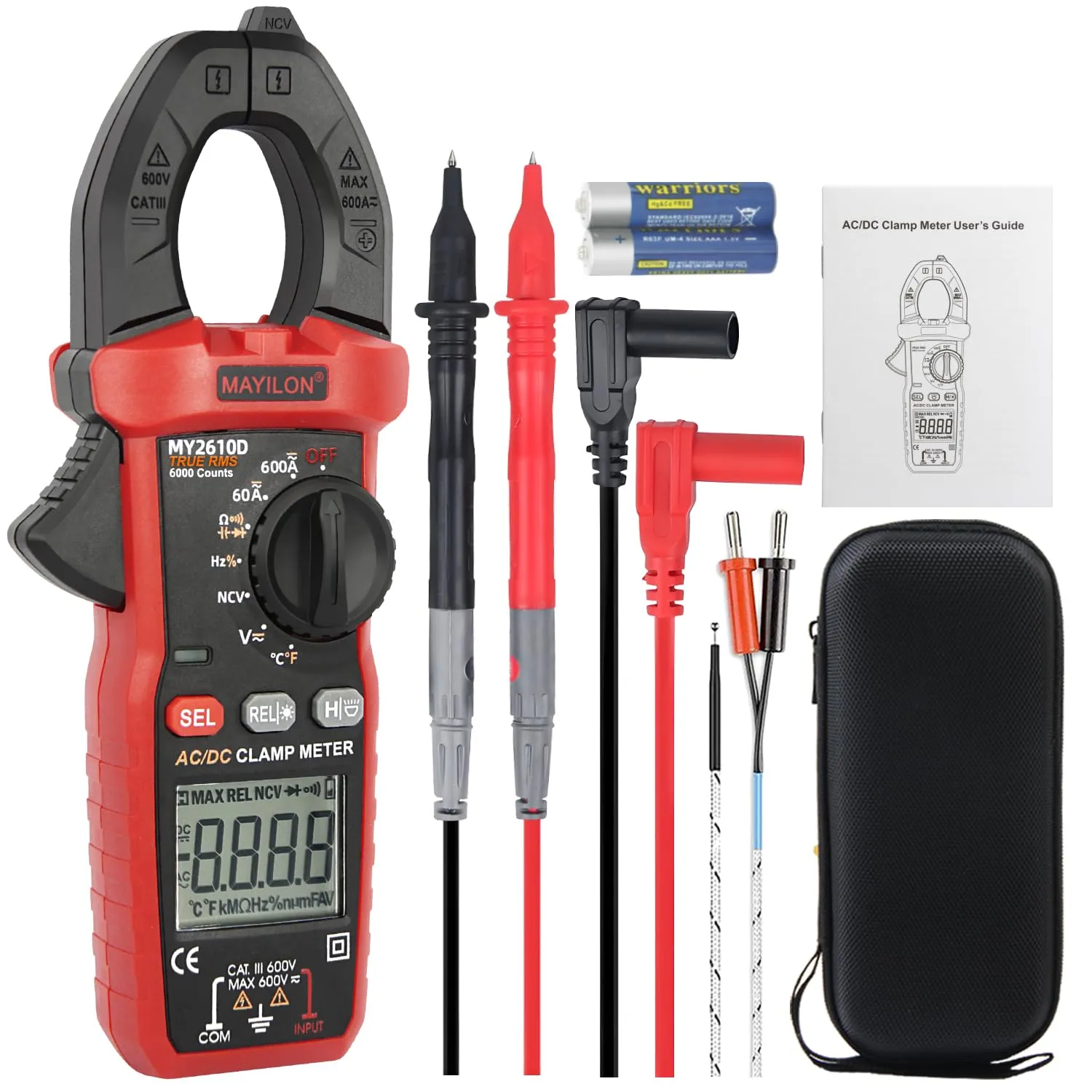 Mayilon MY2610D Digital Clamp Meter for AC current measurement