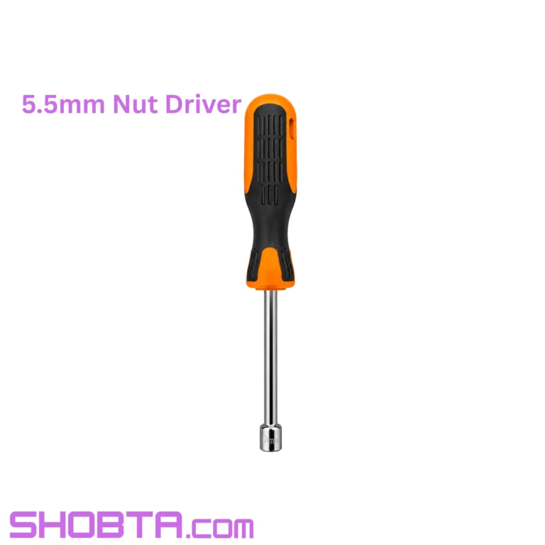 5.5mm nut driver with orange and black handle