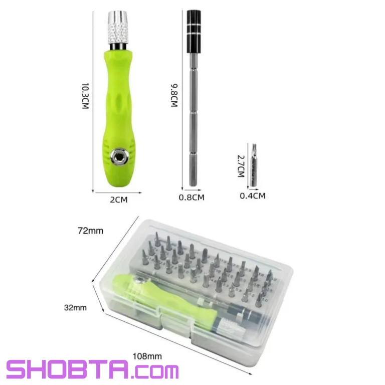 Compact screwdriver tool set for maintenance work