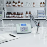 PHS-25 digital laboratory pH testing meter with LCD display