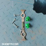 Adjustable hot and cold water outlet alignment tool