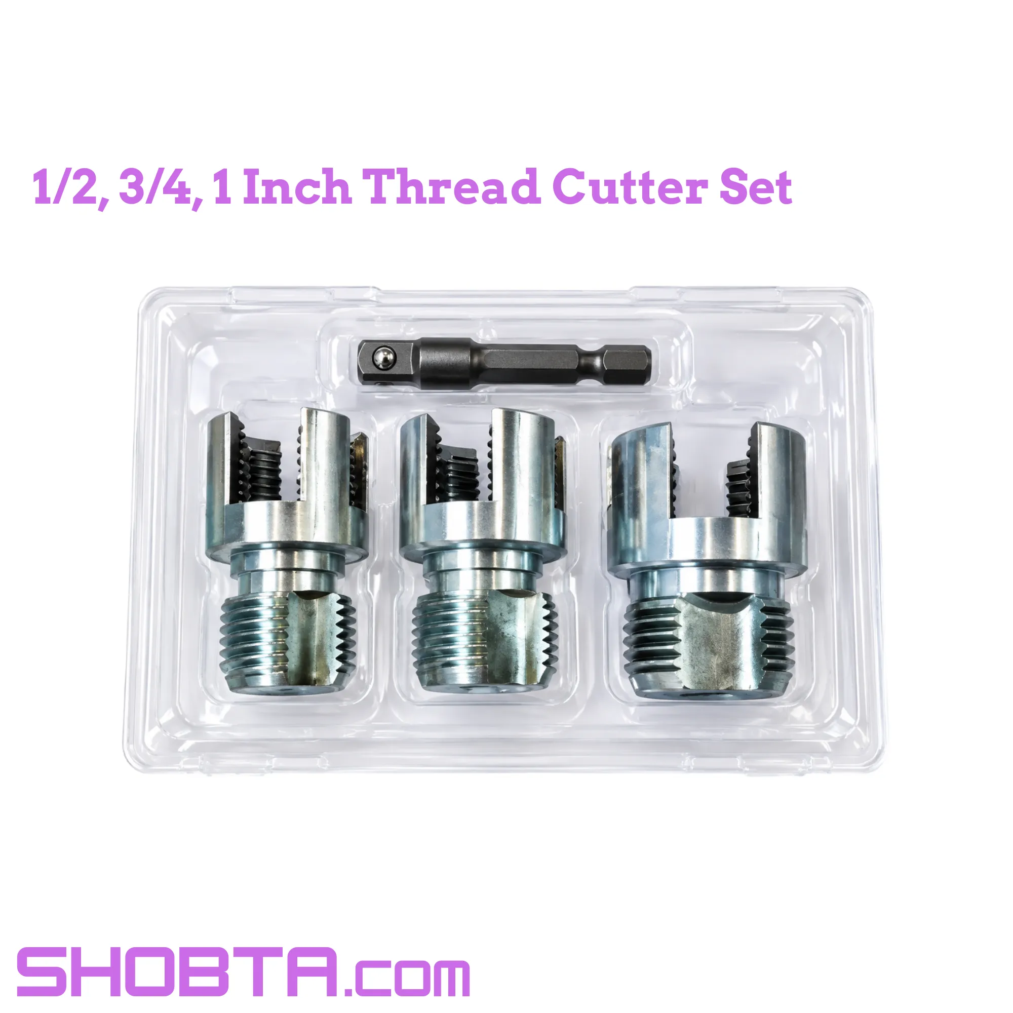 PVC pipe threader three piece plumbing threading tool set