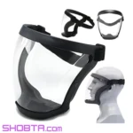 Face shield with clear visor and adjustable headband