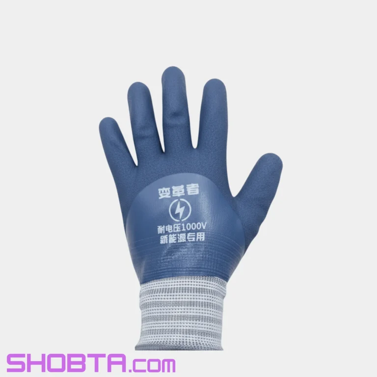 1000V electrical gloves with blue coated full-finger design