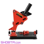Bench mounted angle grinder holder for workshop cutting tasks