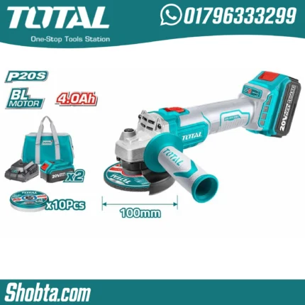 Total cordless angle grinder TAGLI2010082 20V brushless cutting tool kit