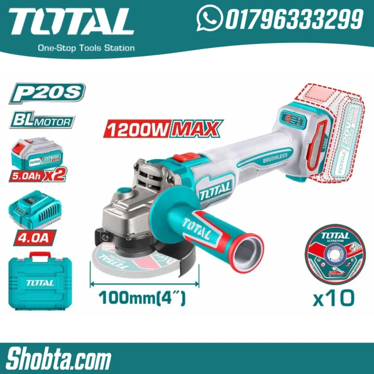 TOTAL TAGLI2210032 cordless angle grinder with 20V brushless motor