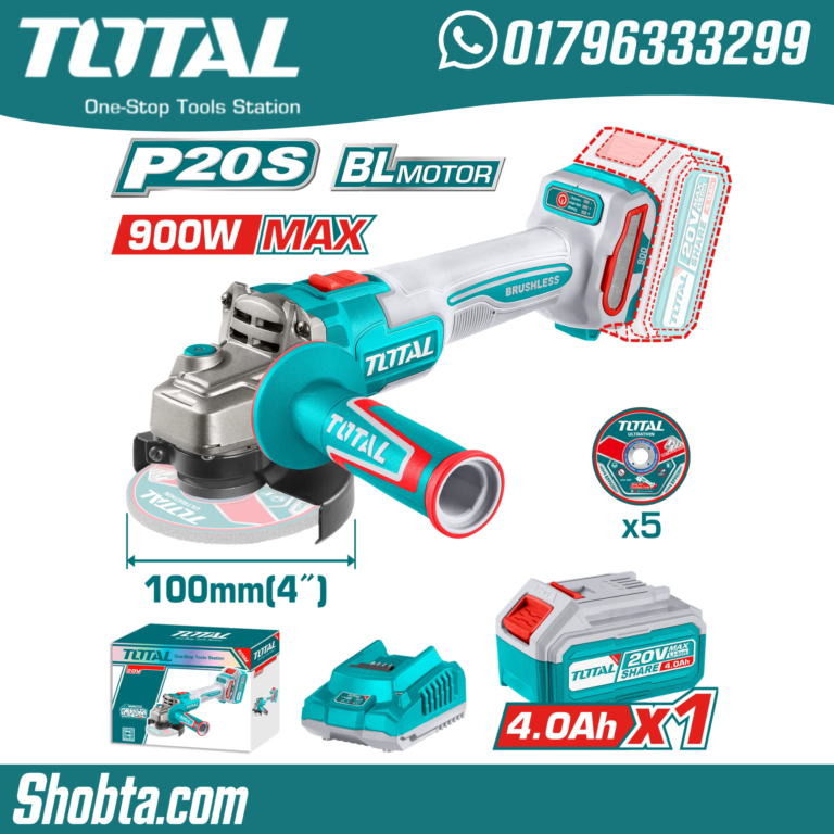 TOTAL TAGLI261021 20V cordless angle grinder for metal cutting