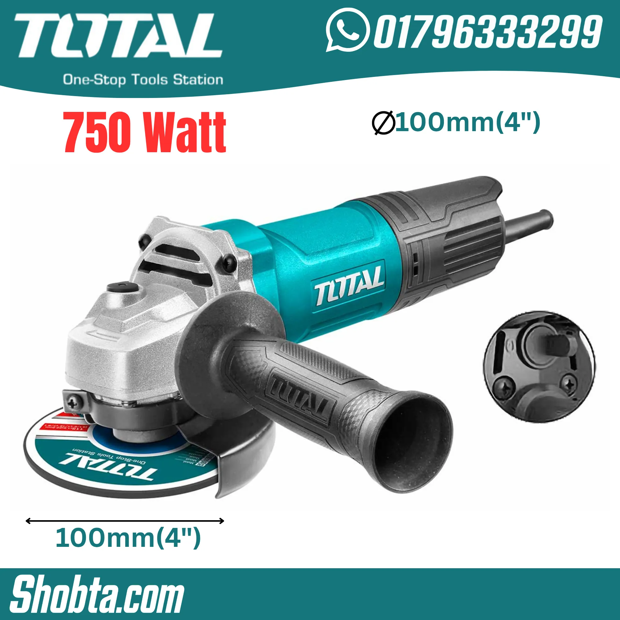 TOTAL TG10710056 corded power grinder for metal cutting and grinding