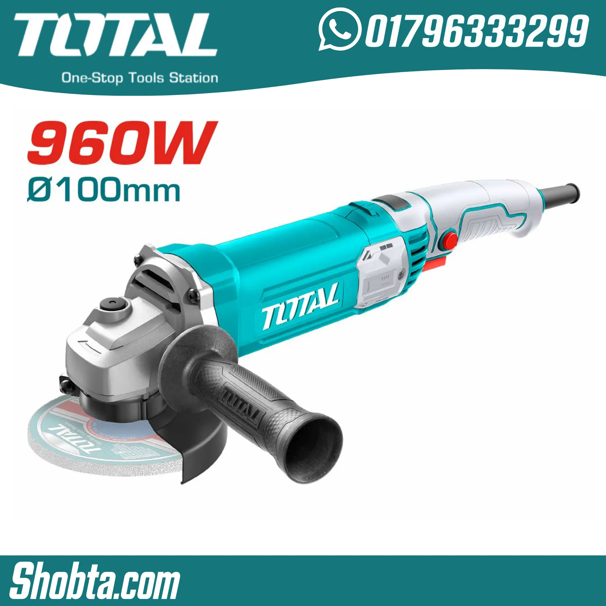 TOTAL TG10910076 electric angle grinder for metal cutting and grinding