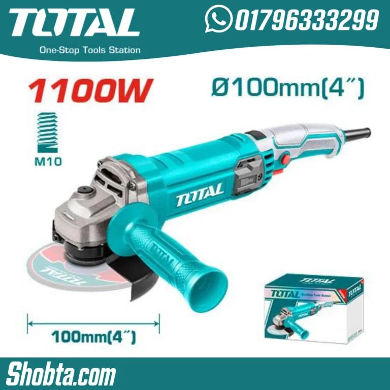 1. TOTAL 1100W corded angle grinder for metal cutting and grinding