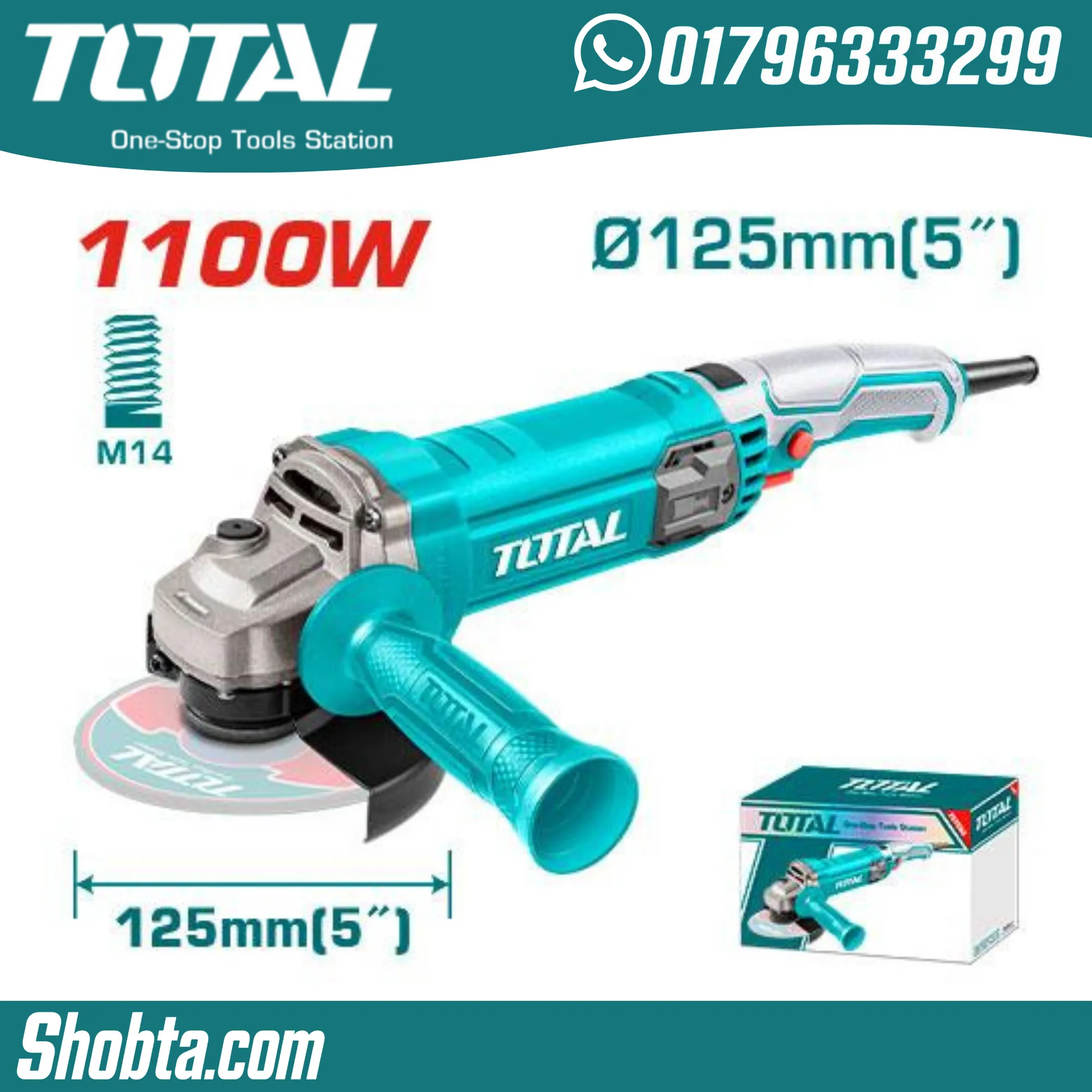TOTAL TG11012556 corded electric angle grinder for metal cutting