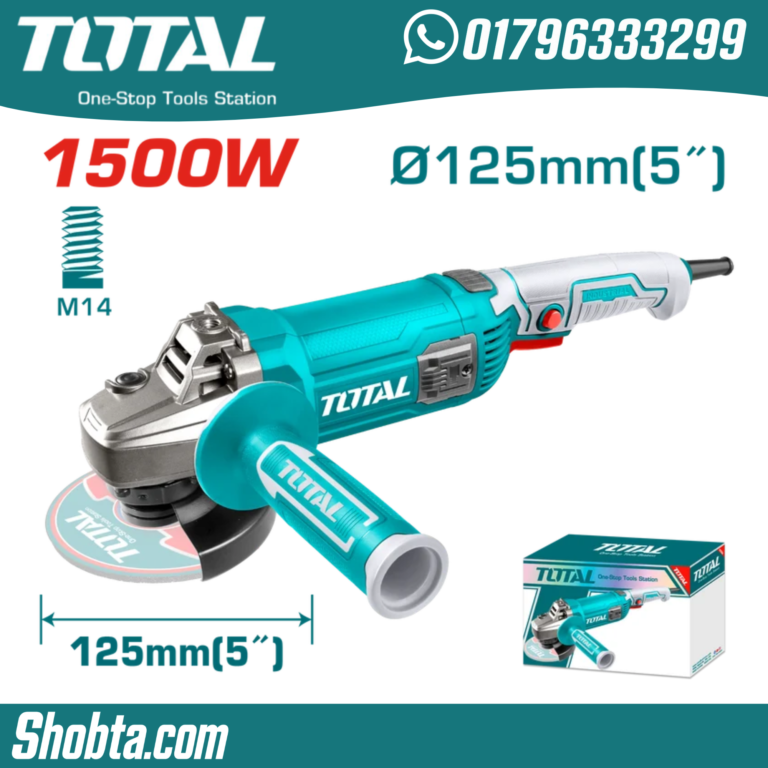 Total angle grinder TG11512526 1500W with 125 mm disc capacity