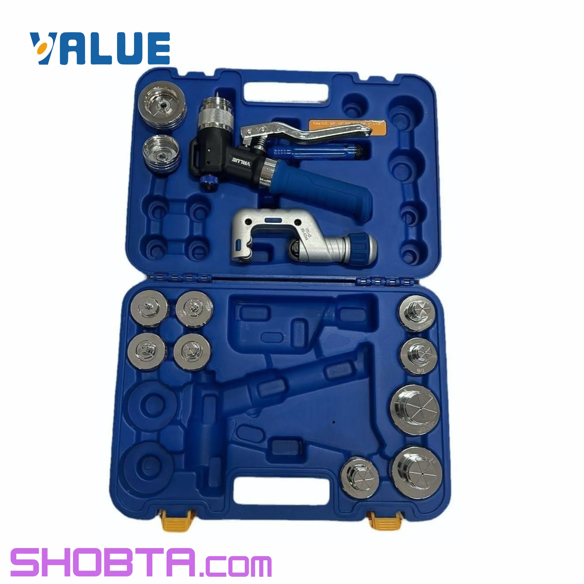 VALUE VHE-42E hydraulic tube expander with blue handles